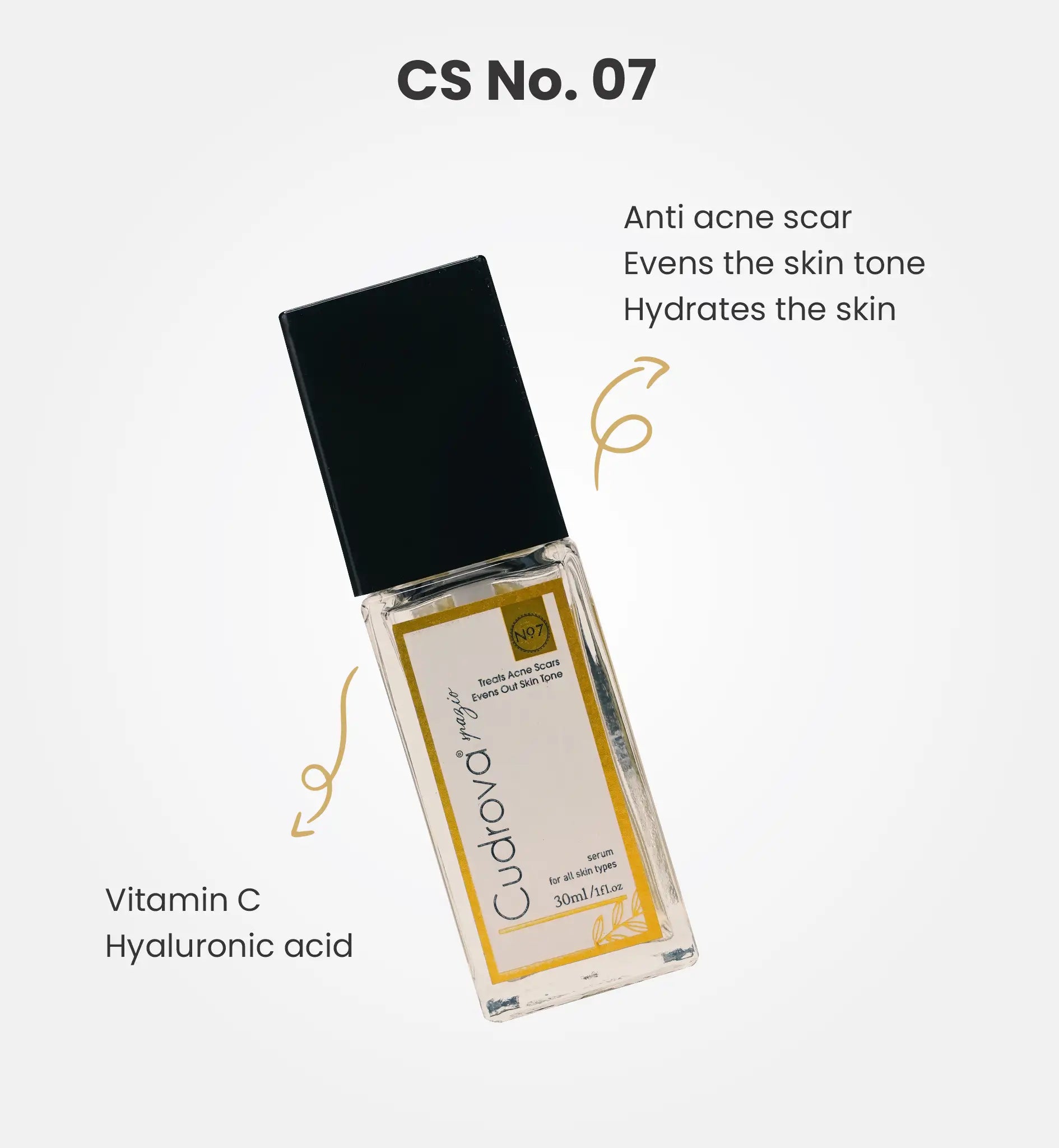 Acne Scar Treatment Serum (Vitamin C + Hyaluronic Acid)