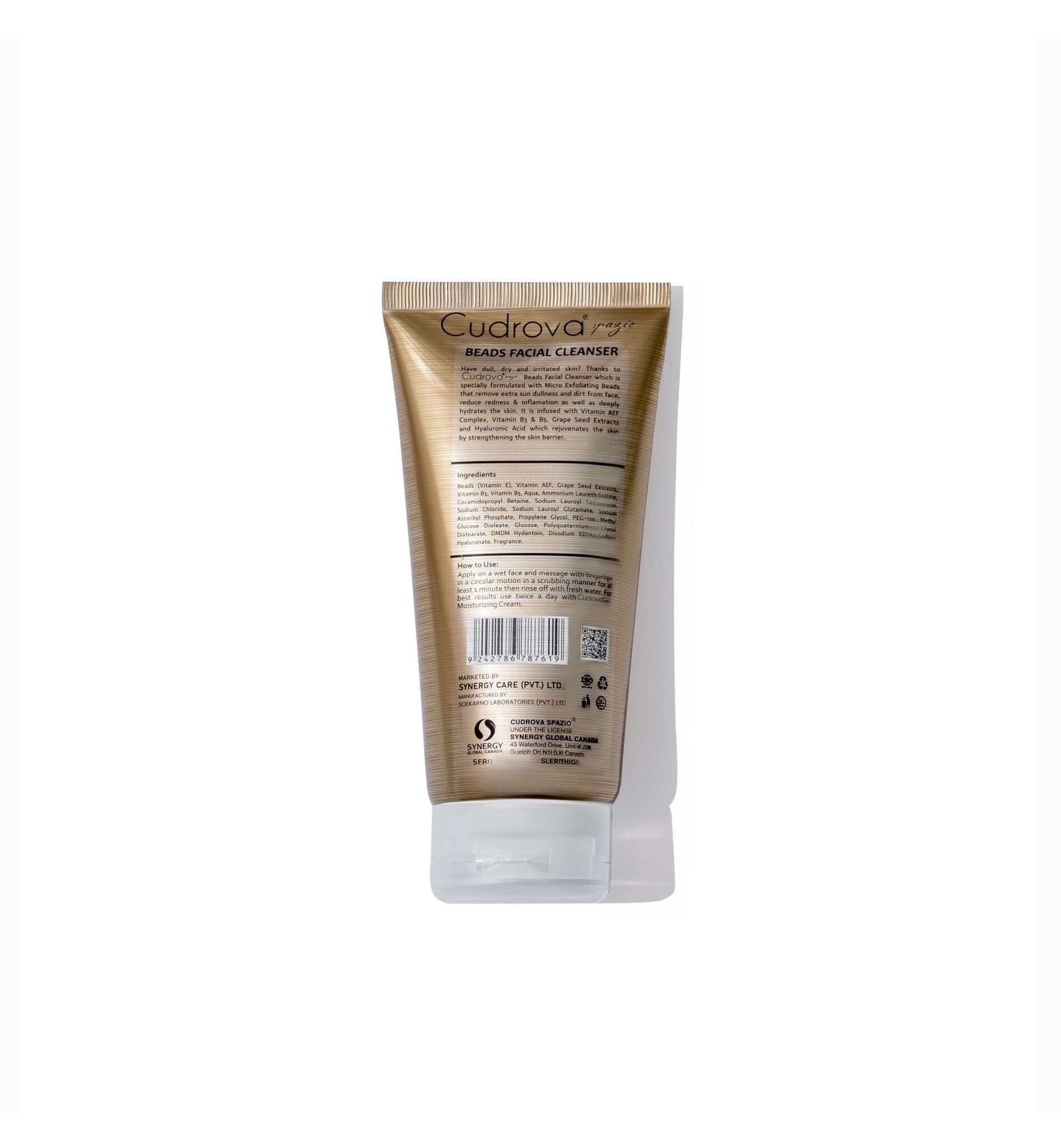 Cudrova Spazio Beads Facial Cleanser to Balance Oils and Moisturize All Skin Types - Cudrova Spazio Skin & Hair Care